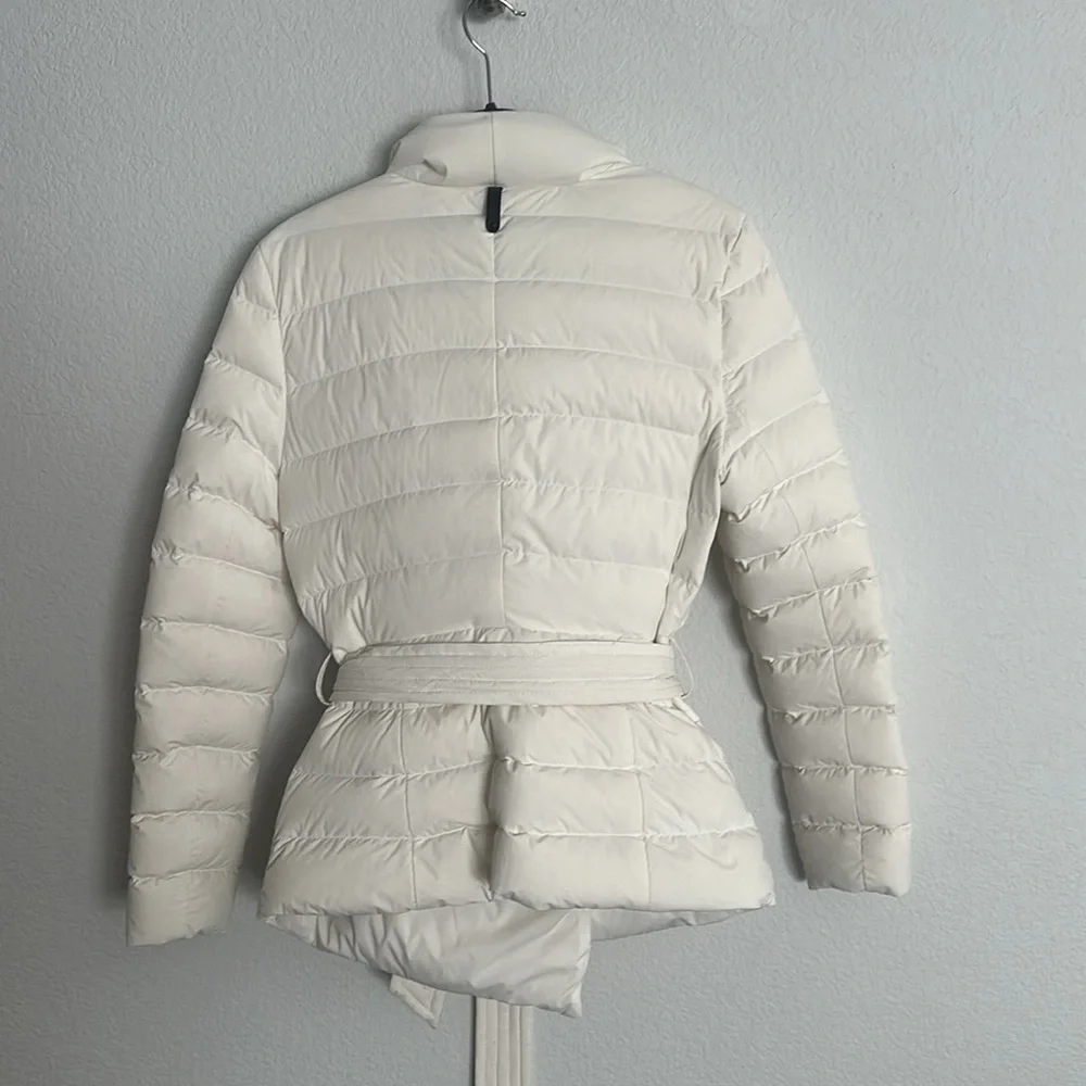 GORGEOUS MACKAGE goose down white wrap jacket S - Picture 12 of 17